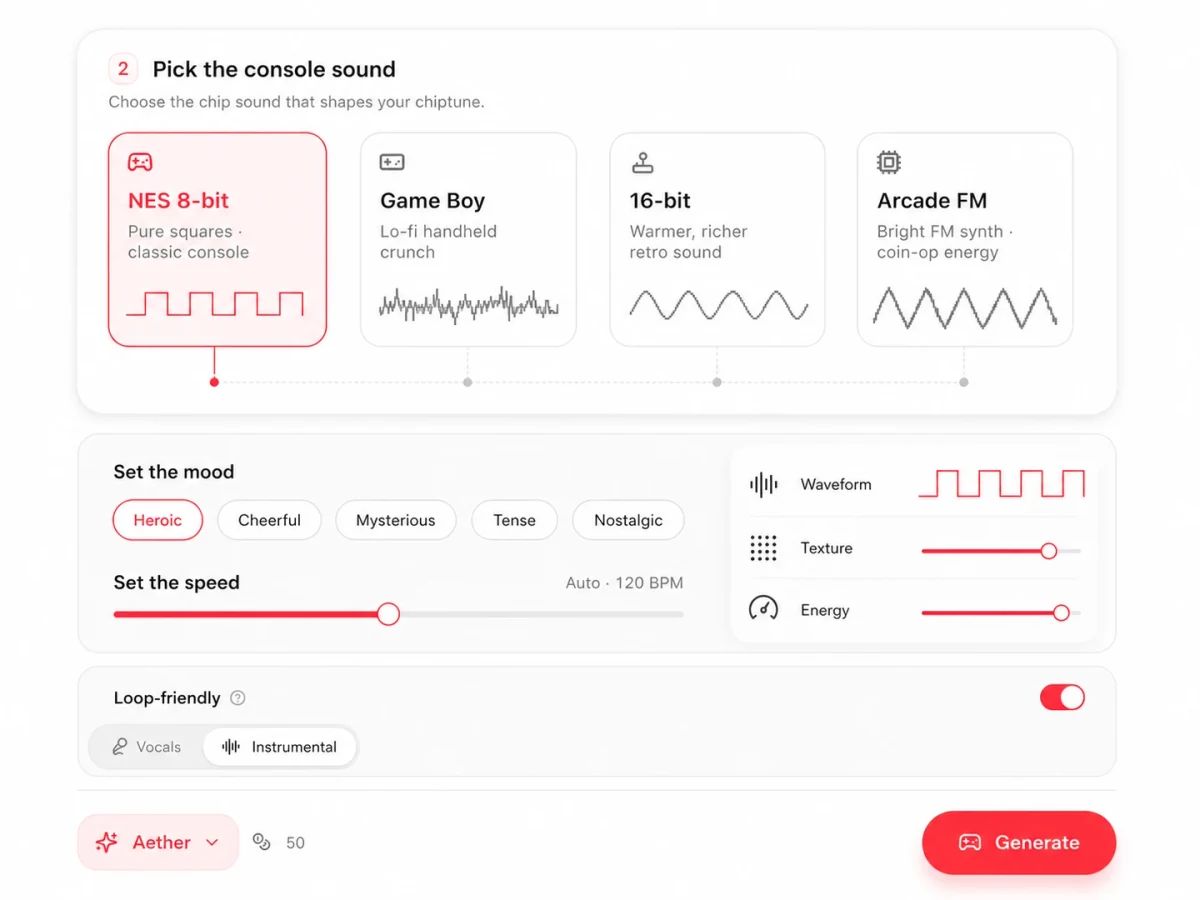 Pick the console sound