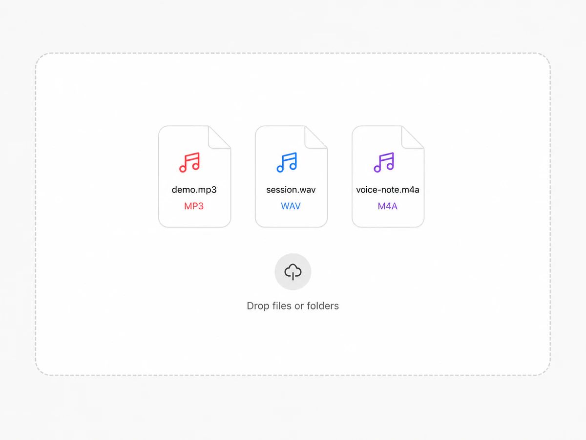 Drop in your files, mixed formats and all