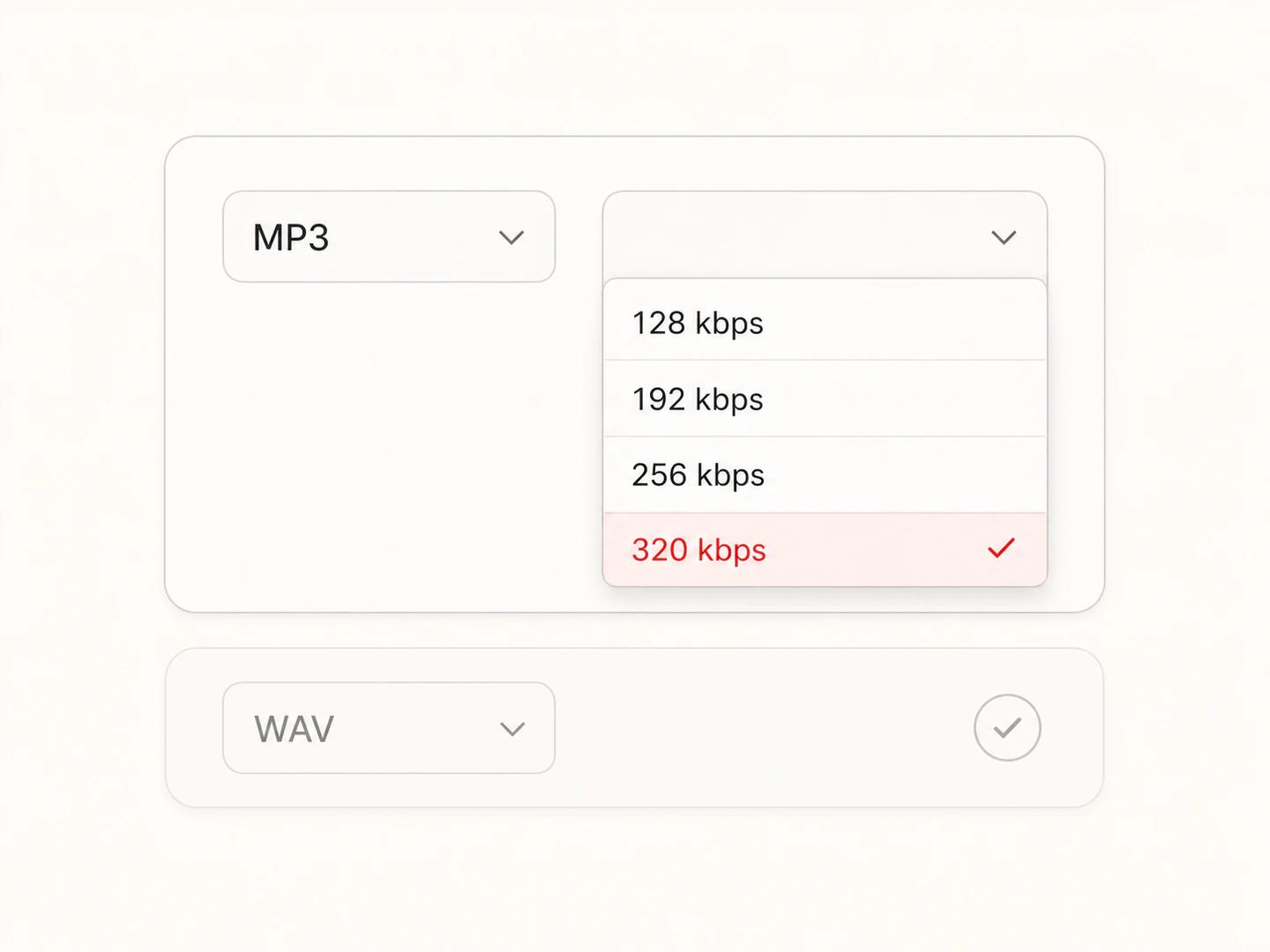 You pick the bitrate, not a default someone chose for you