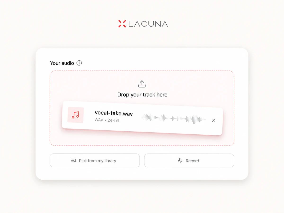 Upload a song or a dry vocal