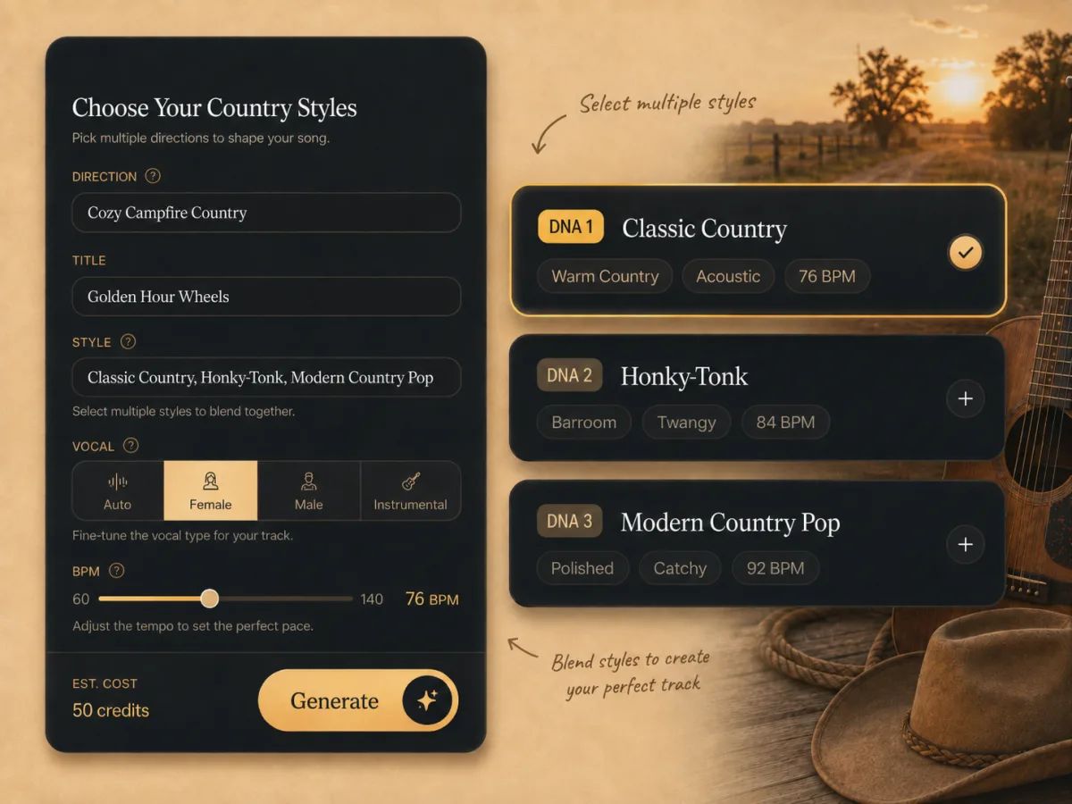 Shape your country sound