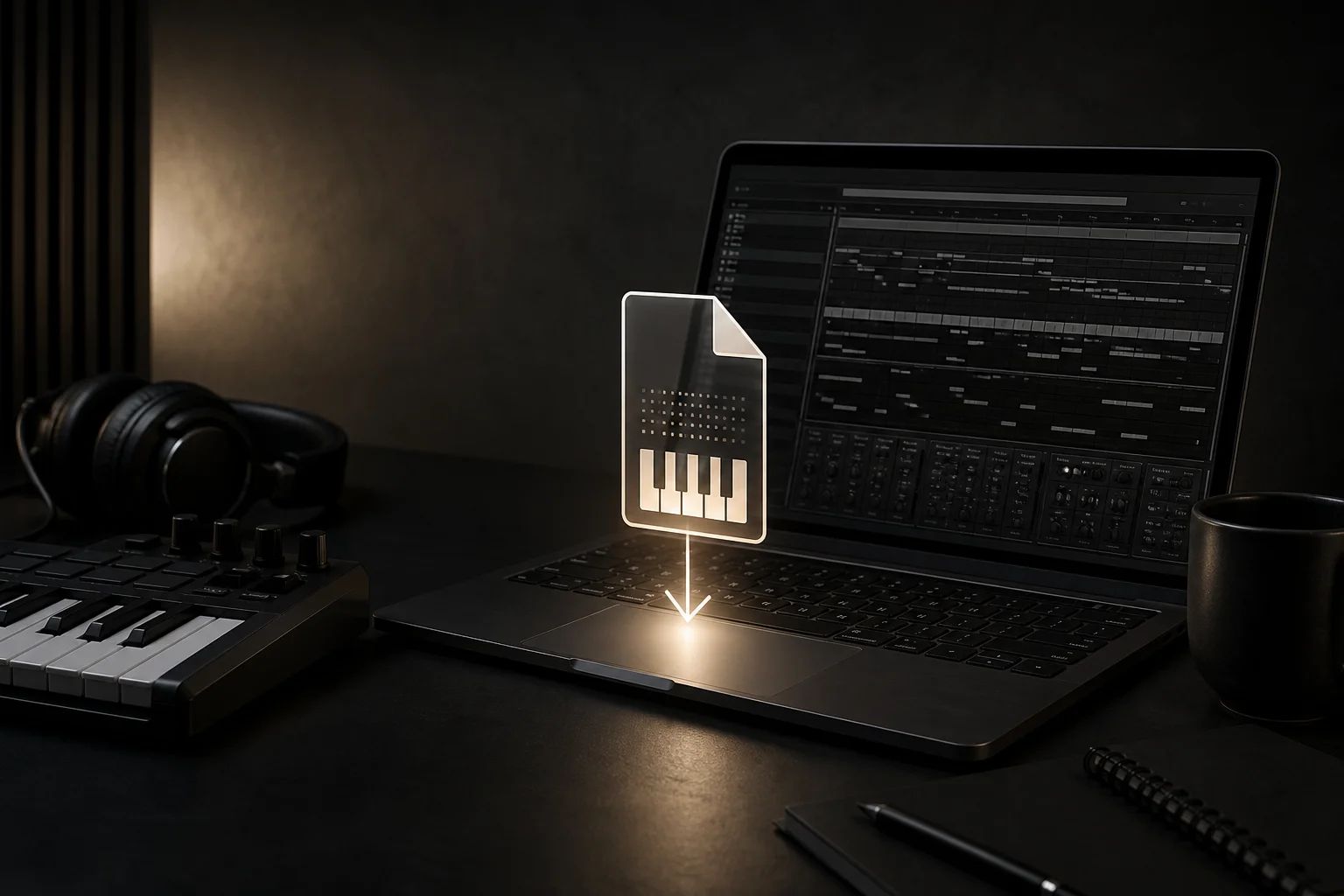 Browser-based AI MIDI generator with instant download and no credit card required