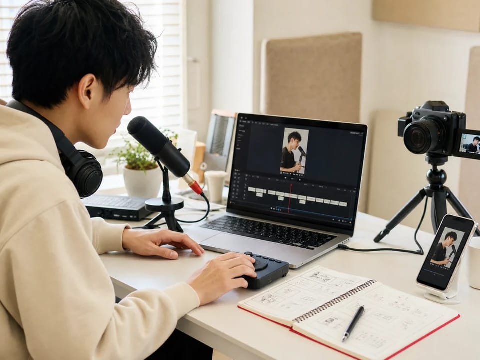 Video editor timeline with subtitle track