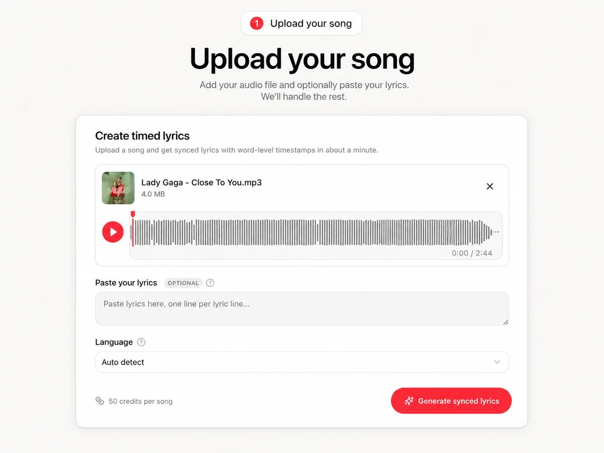 Upload your song