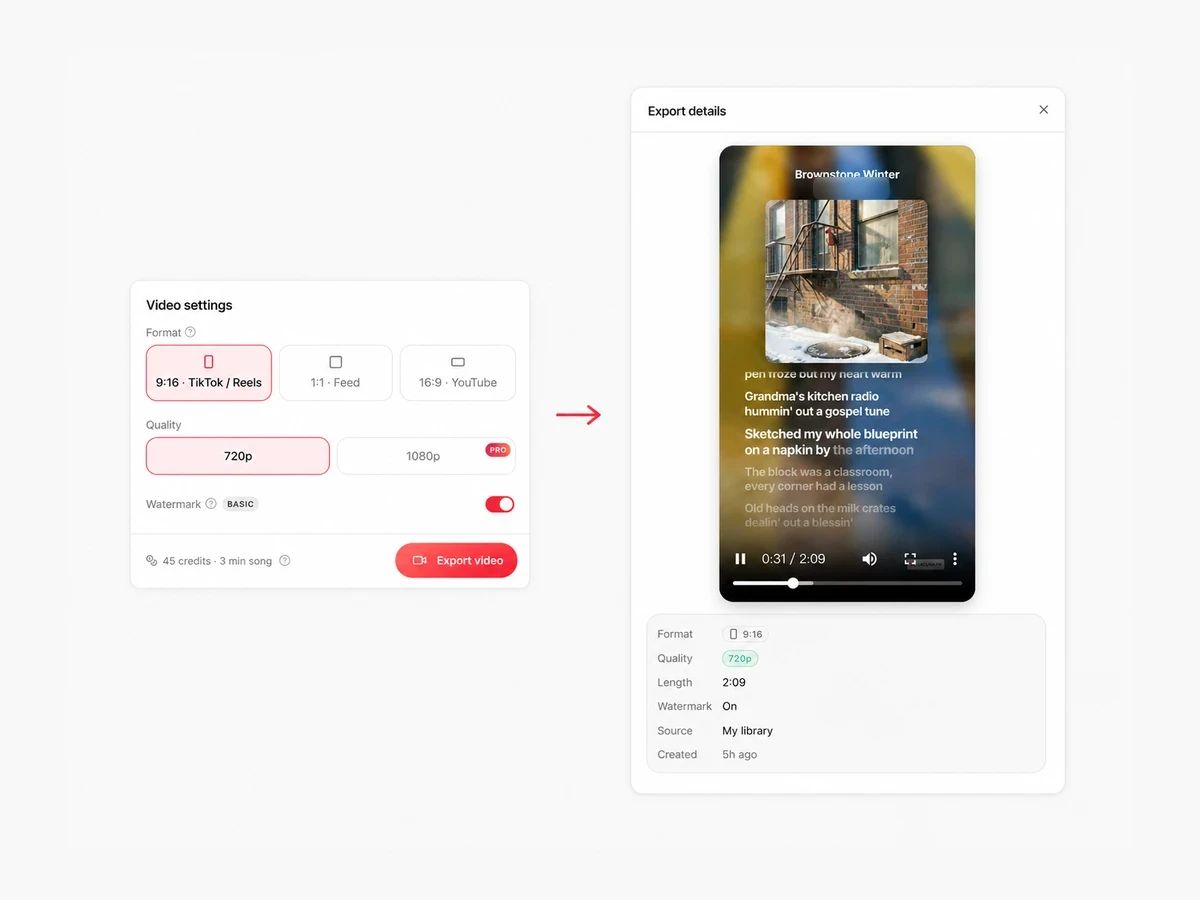 Export and share