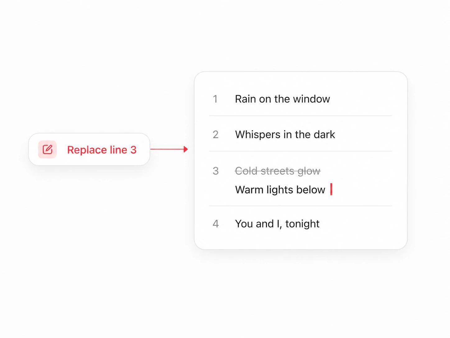 Chat that edits, not just generates
