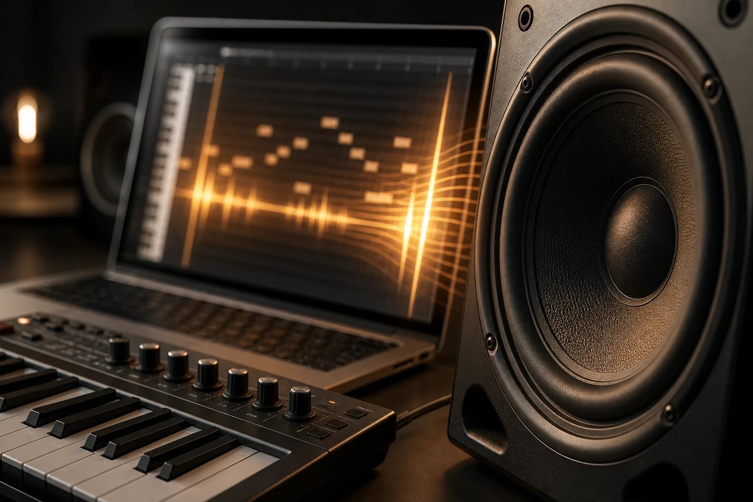Real-time piano roll visualization with soundfont playback in MIDI editor