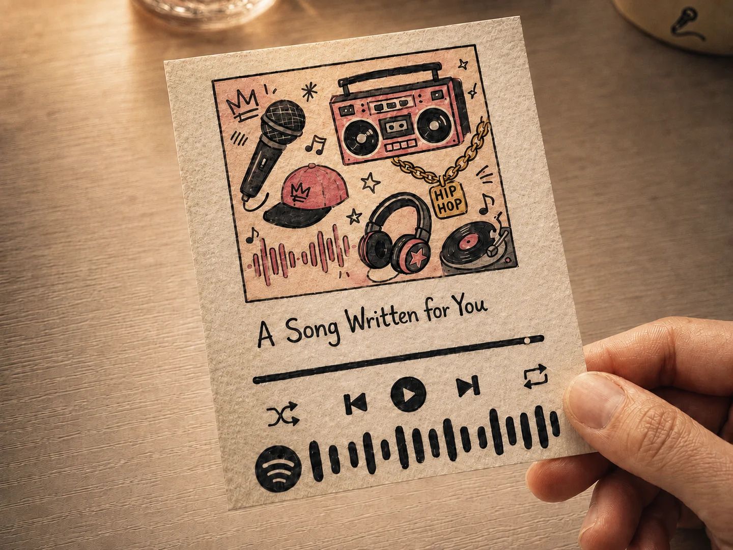 Custom rap song shared as a personal gift