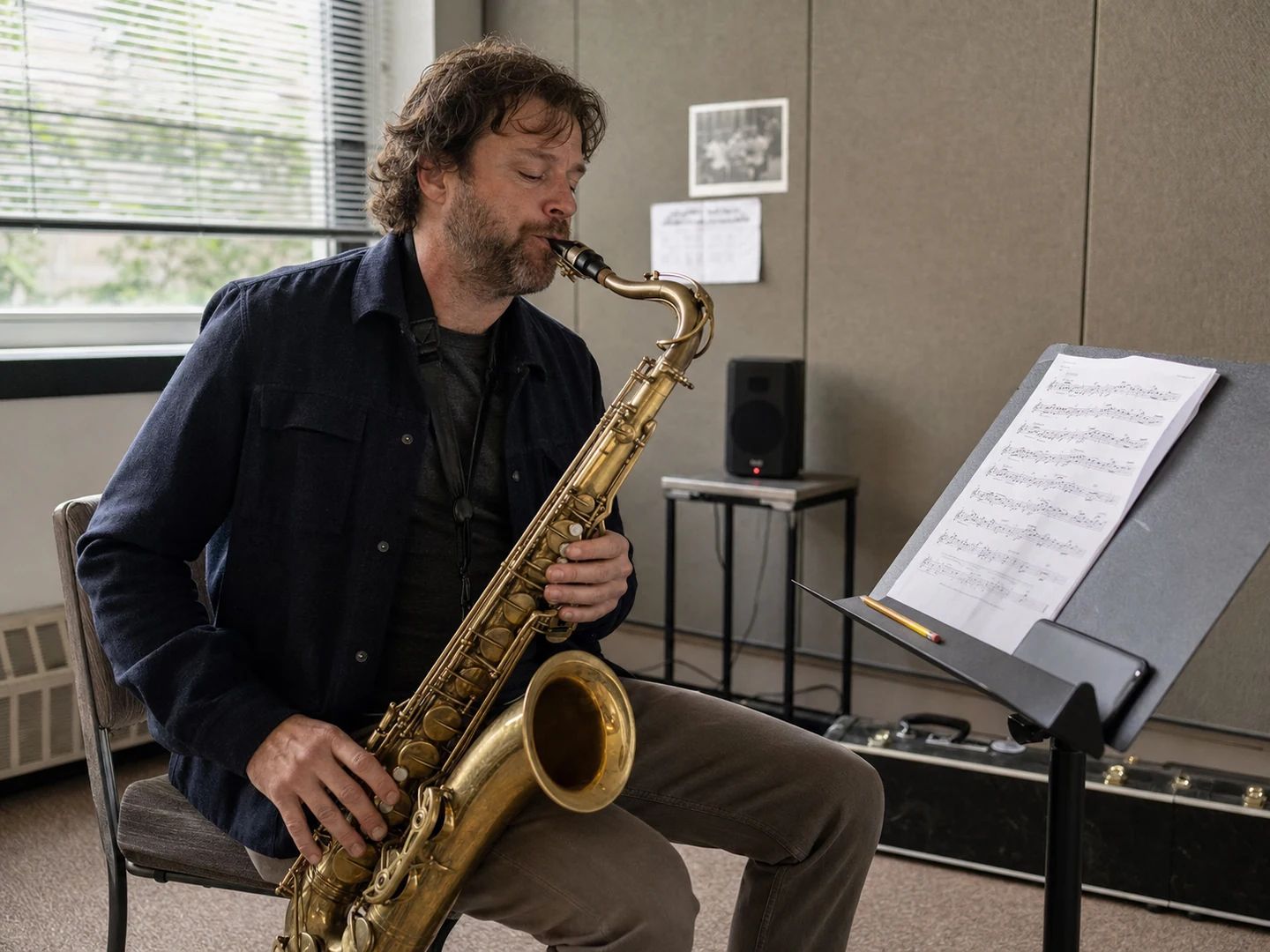 Instrumentalist transponiert einen Play-along-Track