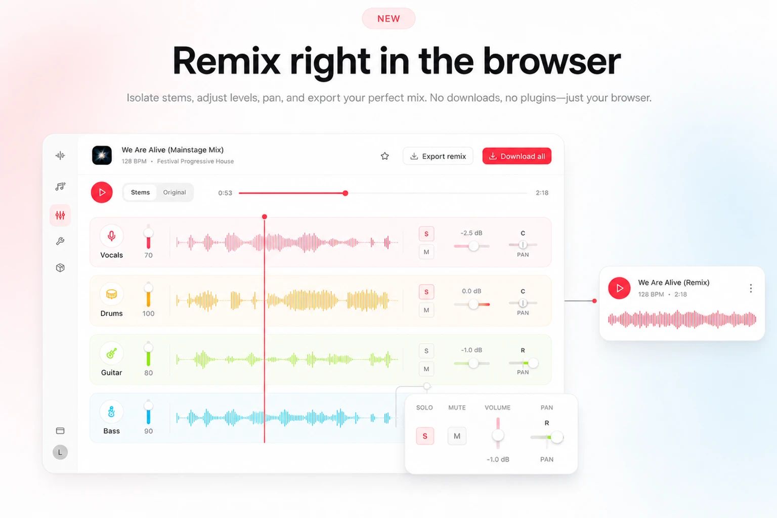 Remix right in the browser