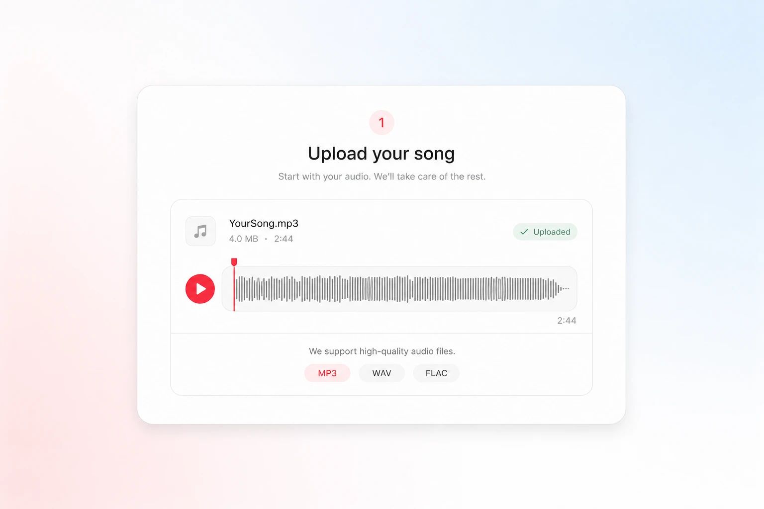 Upload your song