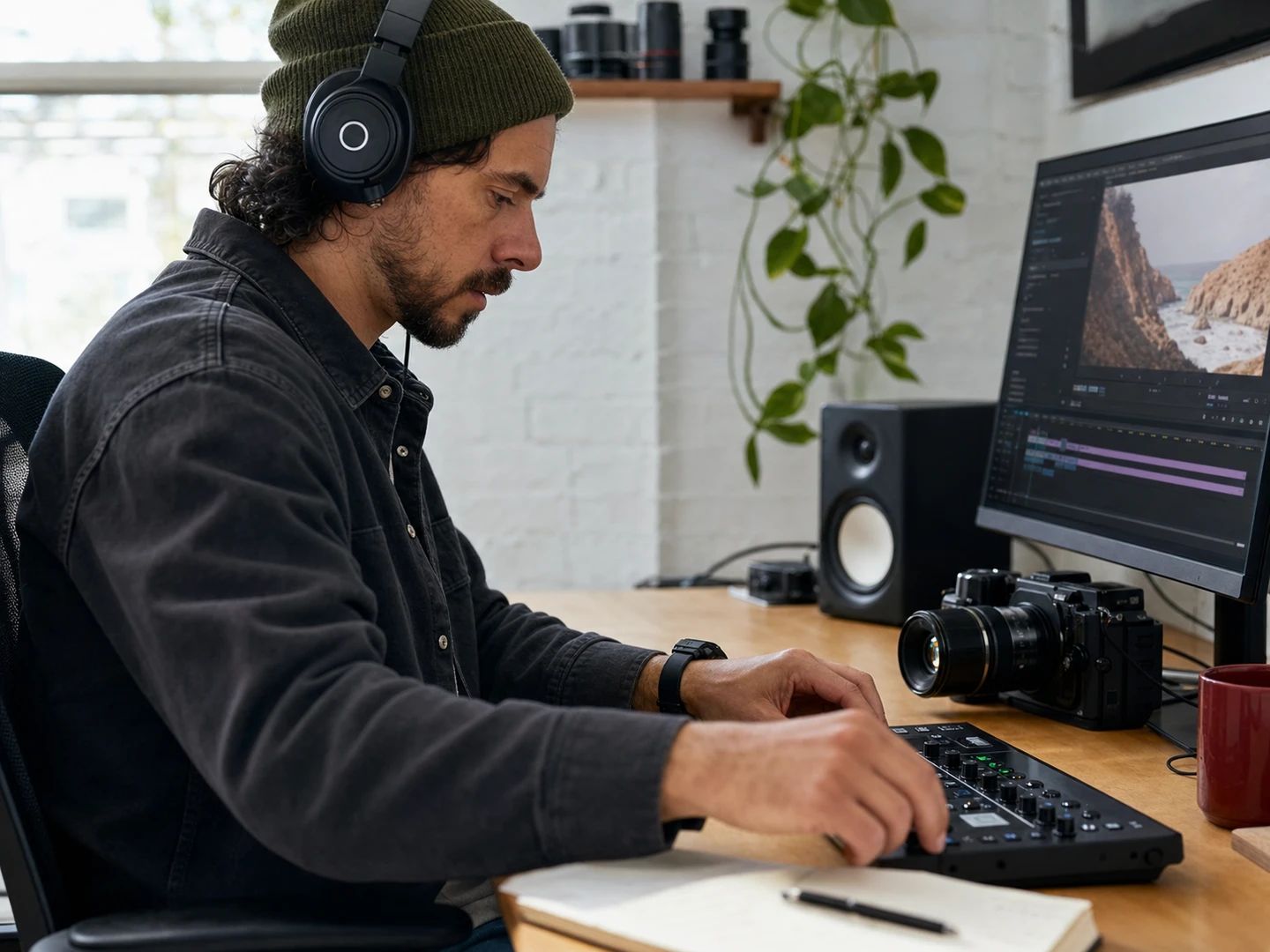 Creator scoring a video with a vocal-free instrumental