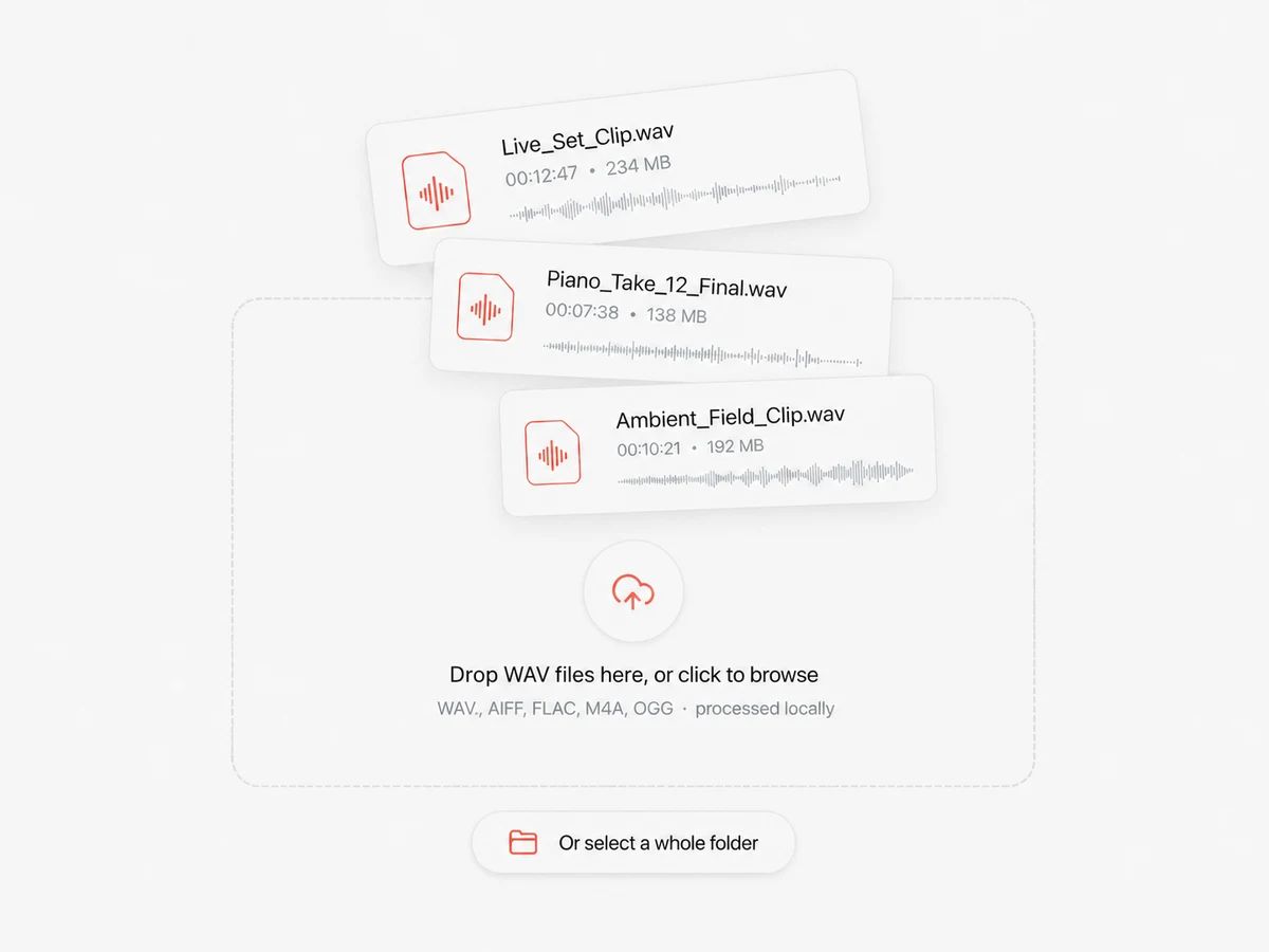 Drop in your WAV files