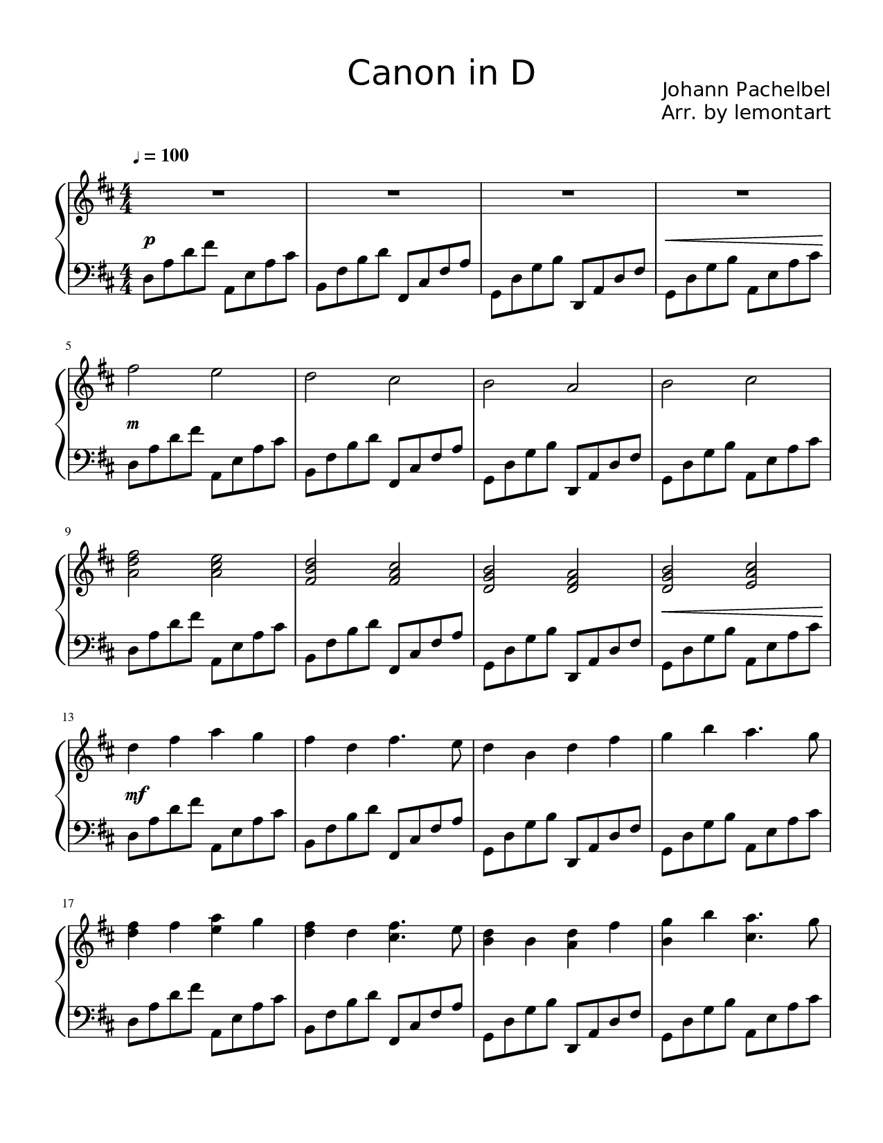 Canon in D — Seite 1