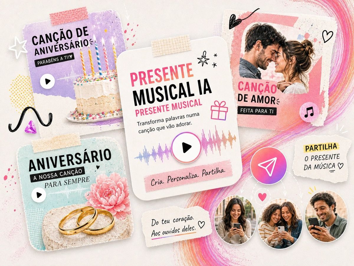 Uma música personalizada criada como presente sentido