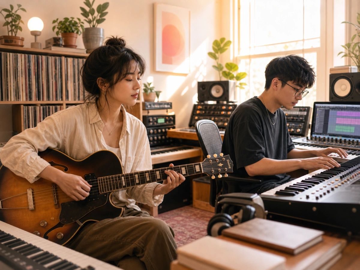 帶分軌、MIDI 與音訊分析的製作工作區