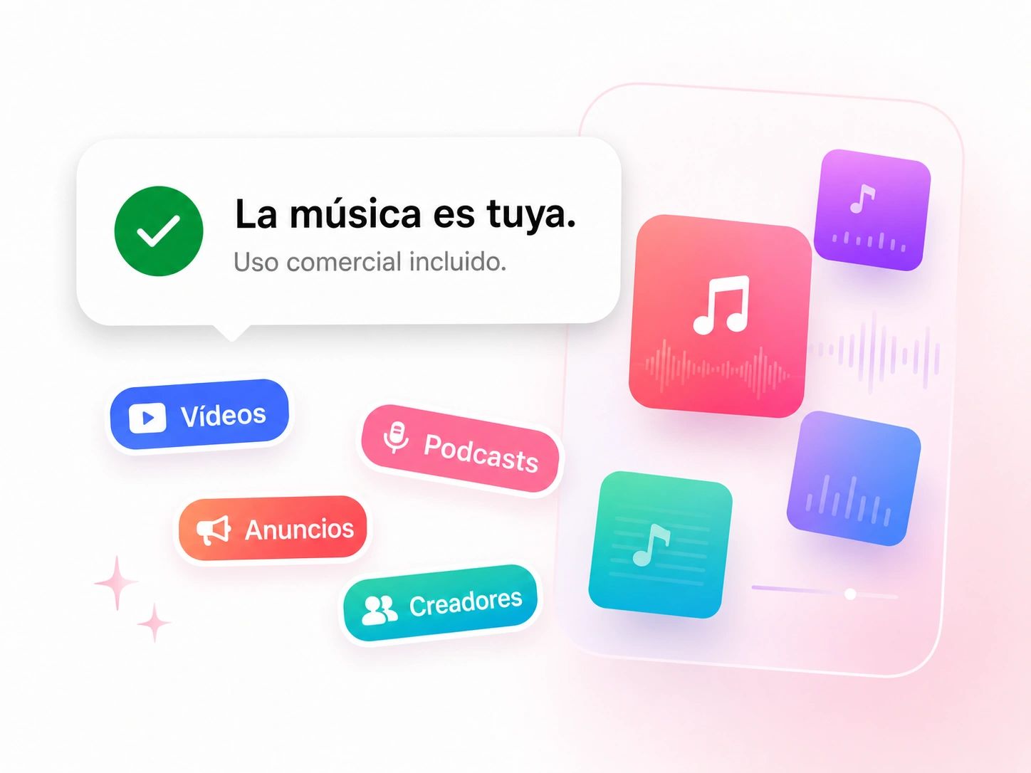 Música IA libre de regalías y con licencia comercial que te pertenece