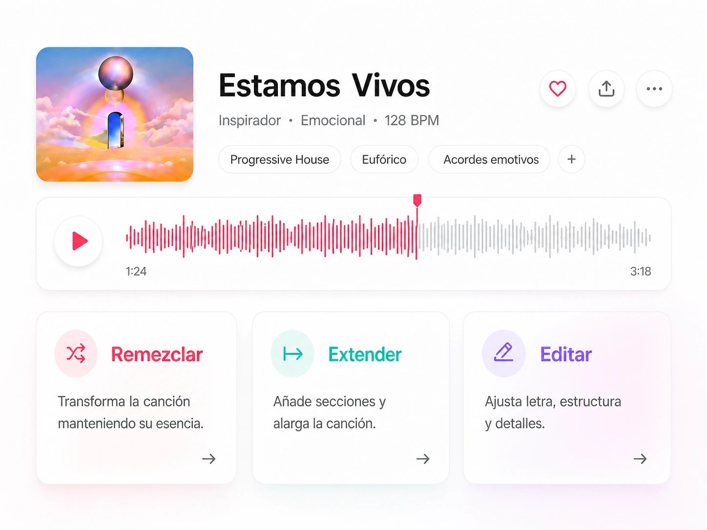 Remezclar y extender una canción existente hacia un nuevo estilo y duración