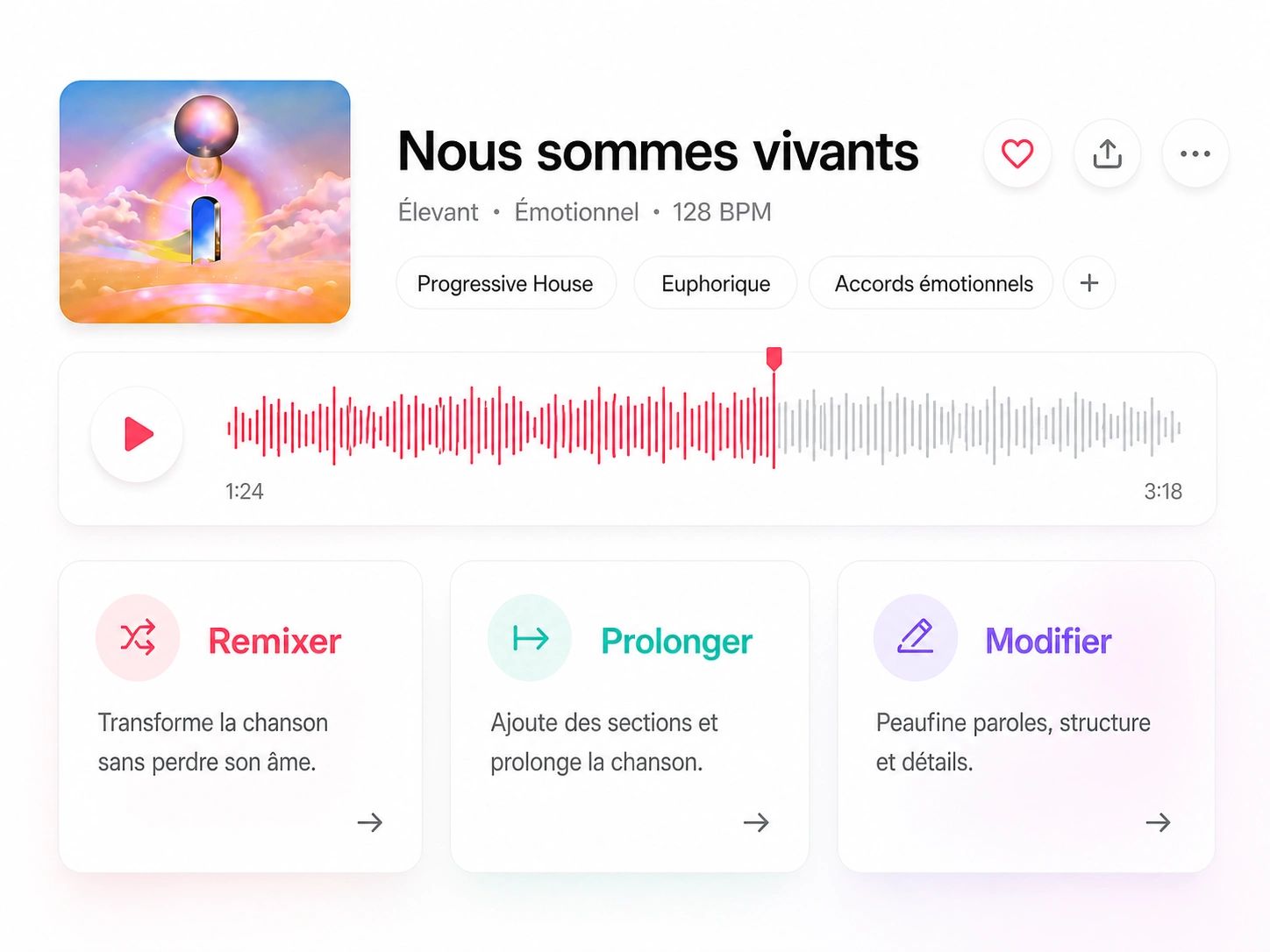 Remixer et prolonger une chanson existante vers un nouveau style et une nouvelle durée