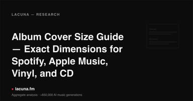 Album Cover Size Guide — Exact Dimensions for Spotify, Apple Music, Vinyl, and CD