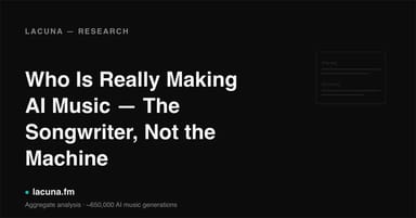 Who Is Really Making AI Music — The Songwriter, Not the Machine