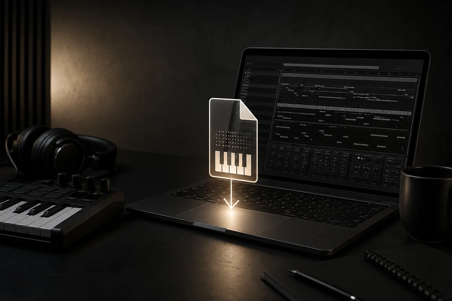 Browser-based AI MIDI generator with instant download and no credit card required