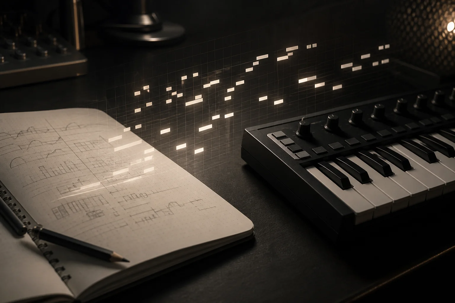 Text prompt converted into an editable MIDI file with chord progression