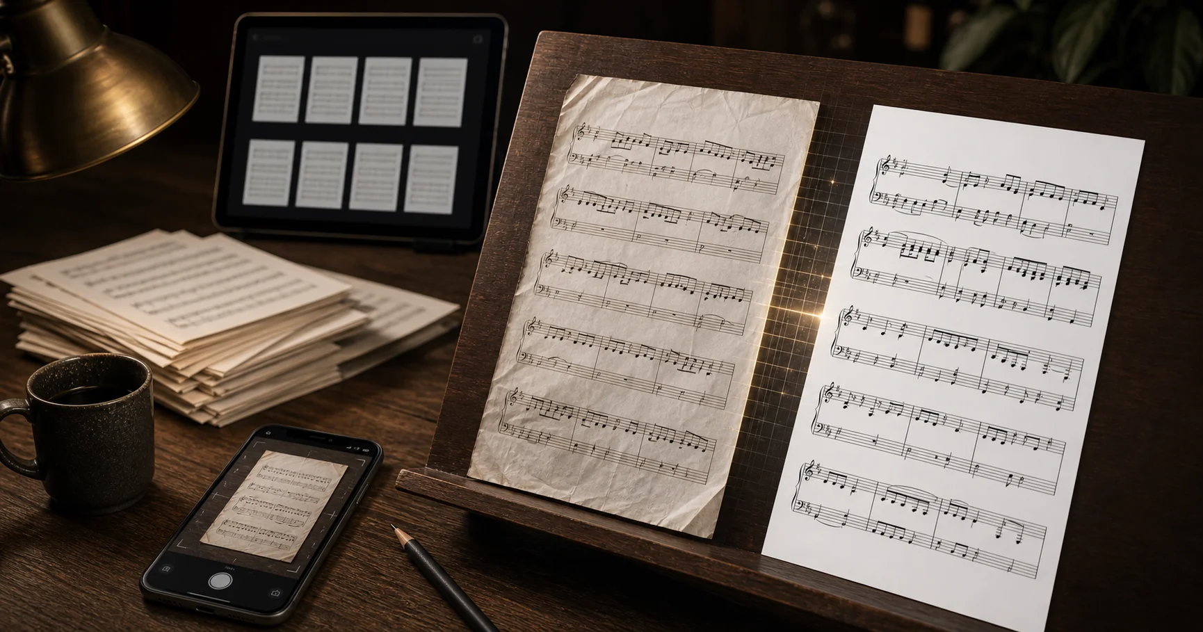 Sheet Music Scanner — Scan, digitize, and clean up sheet music with AI.